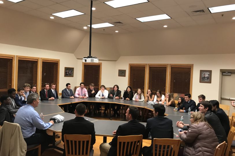 Rich Ryan meets with NHS students