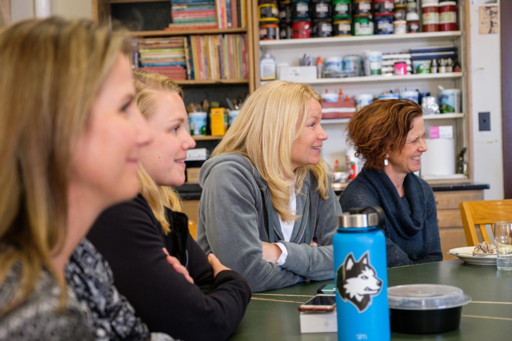 Female faculty and staff joined Schiot '98 for a lunch together.
