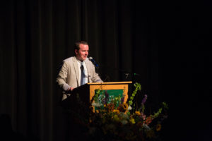 Greg Ladd speaks to the Class of 2018 at Baccalaureate on May 24.