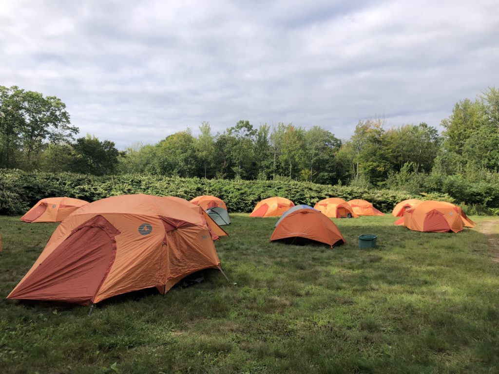 New Hampton School tents on Burleigh