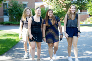 New Hampton School Students walking to class.