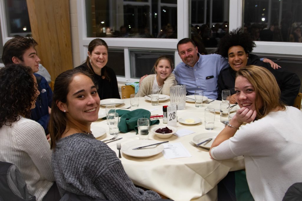 New Hampton School Friendsgiving in Memorial Dining Hall