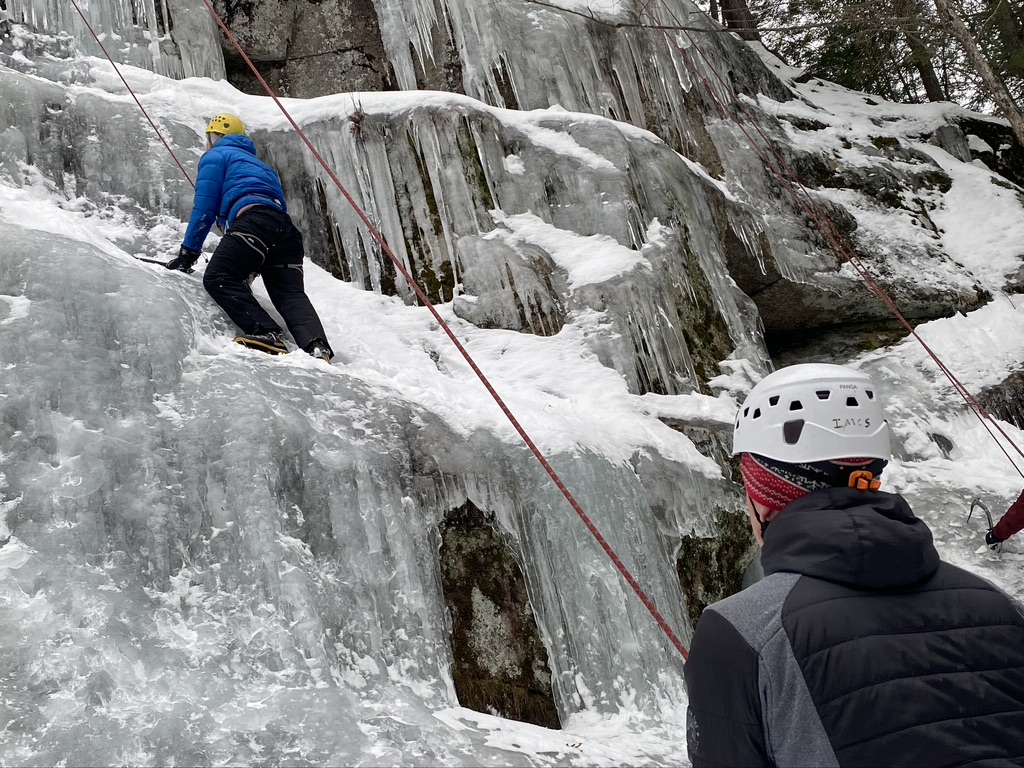 old school adventures like ice climbing have helped students get outside and stay active during the pandemic