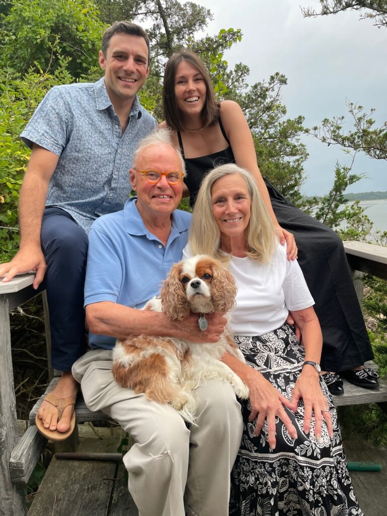 Michael Conforti '64 with his wife Licia, and their children Peter and Julia, in East Orleans, Massachusetts, last week.